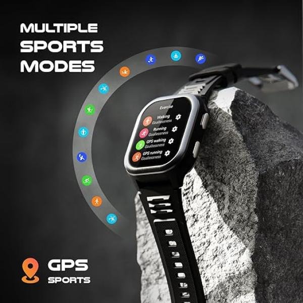 Fire-Boltt 4G Pro Volte Calling Smart Watch- 2.02” TFT Display, 4G Nano-SIM GPS, Health Suite, Sports Modes, 400mAh Battery (Gray)