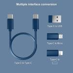 EASYSHOP Multifunctional Data Cable Conversion Head Portable Storage Box, Multi-Type Charging Line Convertor USB Type C Adapter (Multi-Colour)