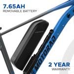 EMotorad X1 Mountain Electric Cycle with 7.65Ah Removable Battery, 27.5” Wheel Size, Front Suspension, 250W BLDC Motor, Quick Acceleration, 90% Assembled (Ocean Blue)