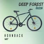 HORNBACK M1s Full Size Fully Assembled Foldable/Folding Cycle for Men & Women(20-inch Stainless Steel+Alloy Steel Frame,28-Inch Wheels,Mechanical Disk Brakes (Deep Forest Green)