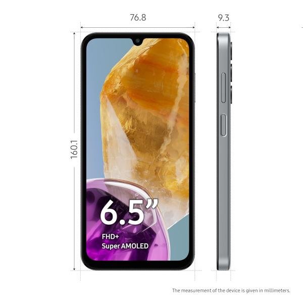 Samsung Galaxy M15 5G (Stone Grey,6GB RAM,128GB Storage)| 50MP Triple Cam| 6000mAh Battery| MediaTek Dimensity 6100+|