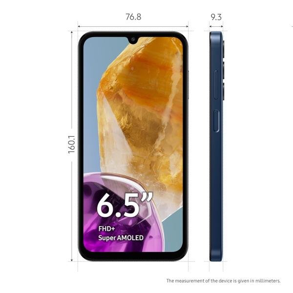 Samsung Galaxy M15 5G Prime Edition (Blue Topaz,4GB RAM,128GB Storage) | Super AMOLED Display| 50MP Triple Cam| 6000mAh Battery