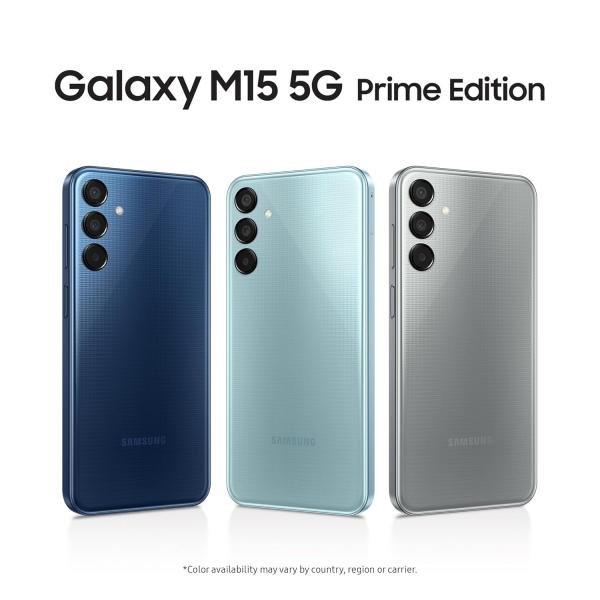 Samsung Galaxy M15 5G Prime Edition (Blue Topaz,4GB RAM,128GB Storage) | Super AMOLED Display| 50MP Triple Cam| 6000mAh Battery
