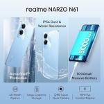 realme NARZO N61 (Voyage Blue,4GB RAM+64GB Storage) 90Hz Eye Comfort Display | IP54 Dust & Water Resistance | 48-Month Fluency | Charger in The Box