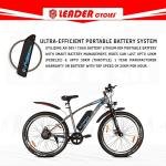 Leader E-Power L6 27.5T Electric Cycle with Front Suspension Front LED Light and Horn (Li-Ion Removable Battery, 250W BLDC Motor)| 1 Year Warranty on Battery & Motor (Grey)