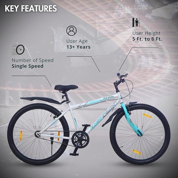 OLD SKOOL 26T cycle 26 T Mountain/Hardtail Cycle (Black/Sea Green)