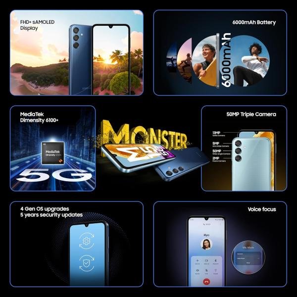 Samsung Galaxy M15 5G Prime Edition (Celestial Blue,8GB RAM,128GB Storage)