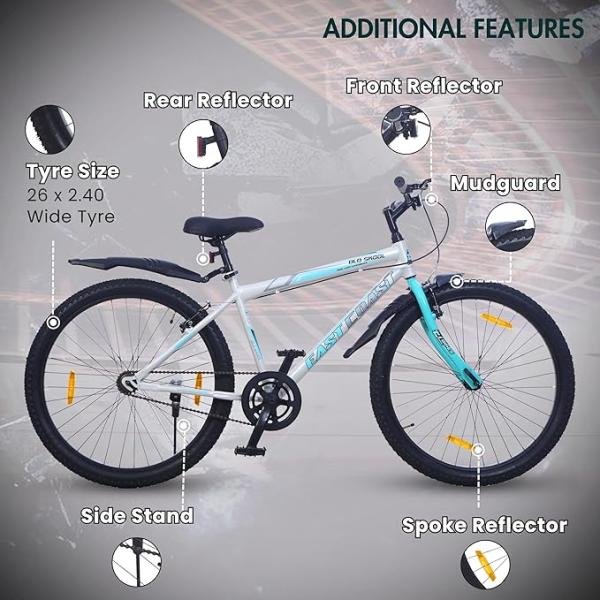 OLD SKOOL 26T cycle 26 T Mountain/Hardtail Cycle (Black/Sea Green)